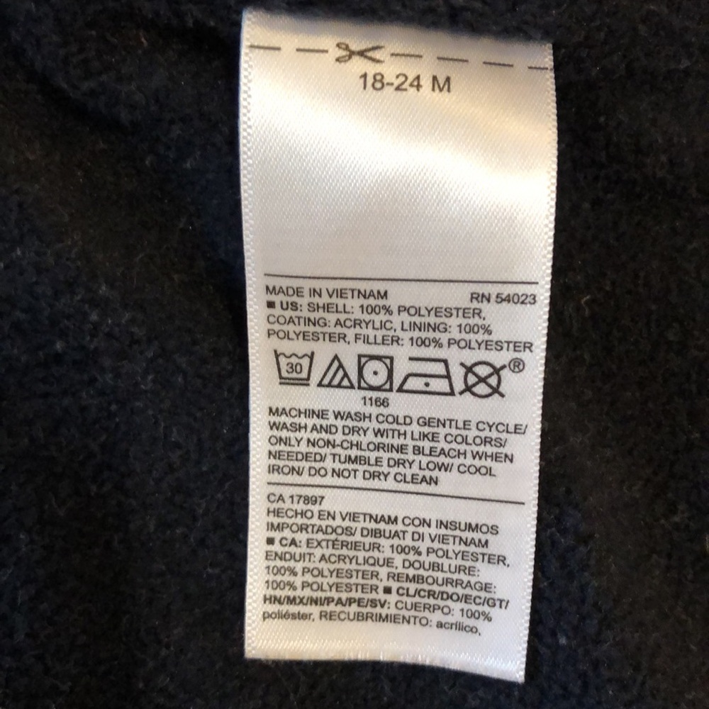 Old Navy Vest, Navy Blue 18-24M - Picture 3 of 5